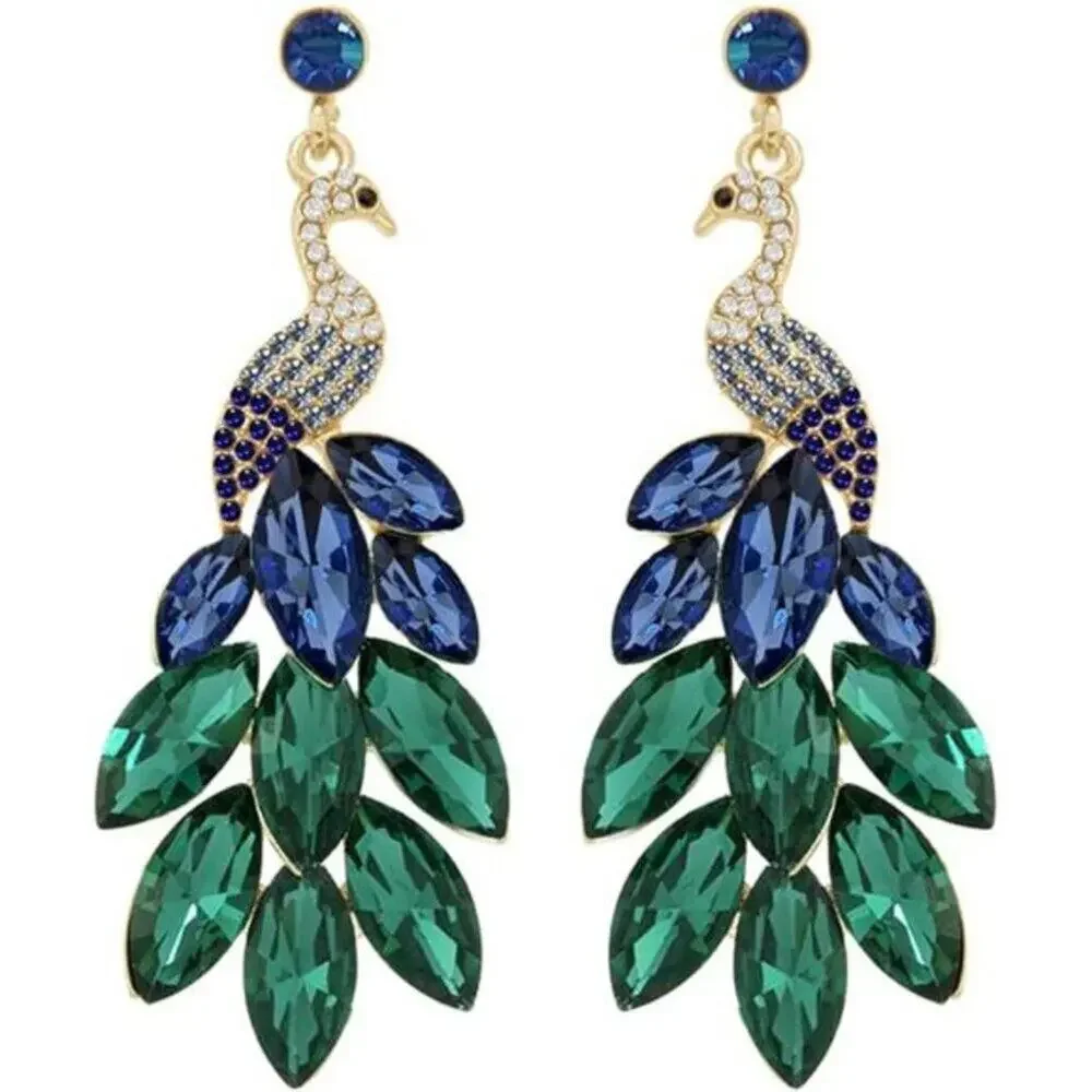 Val Jewelry peacock dangle